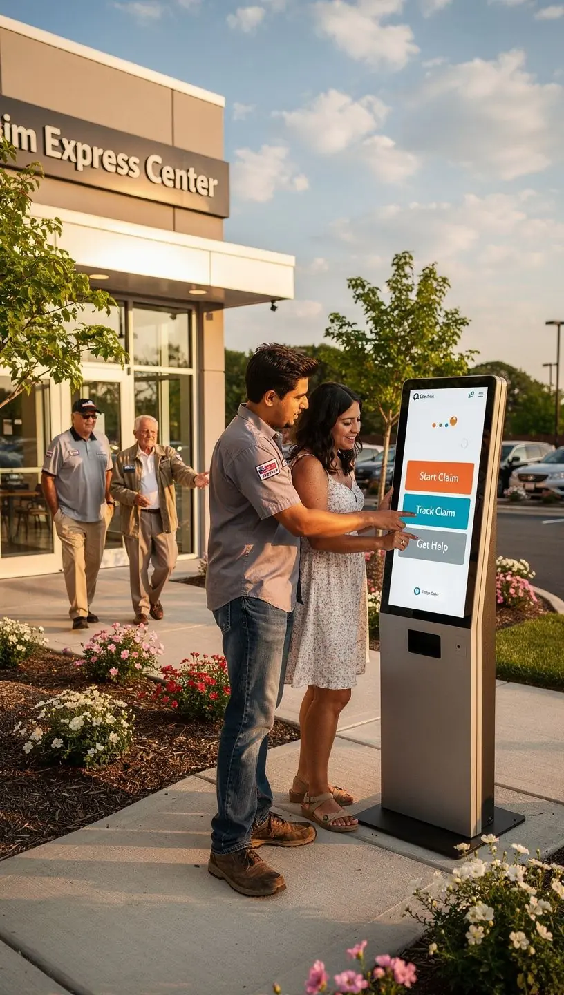 Снимок автомобиля в сервисном центре, проходящего срочный ремонт после ДТП.